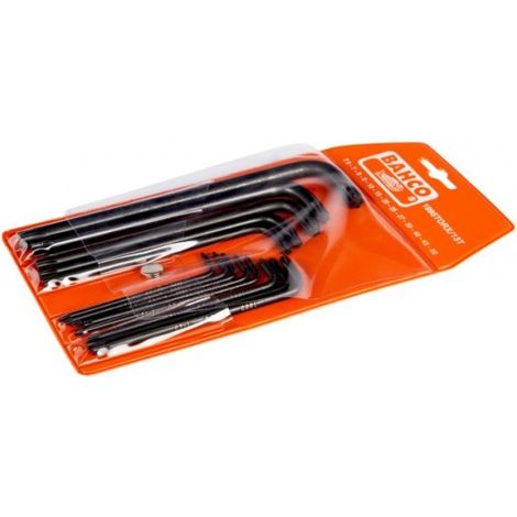 BAHCO - Jeu de clés mâles longues TORX® avec finition phosphatée, T6-T50 - 13 pcs