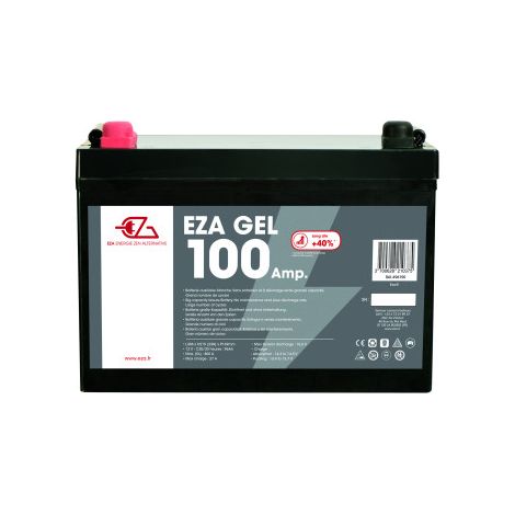 EZA Batterie Auxiliaire Gel 100Ah Résistante aux Basses Températures Camping-Car