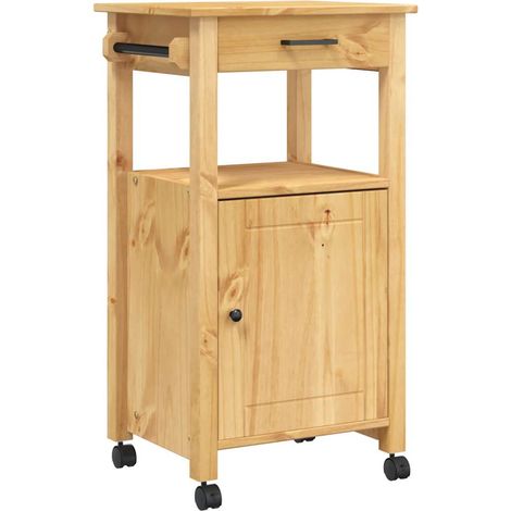 vidaXL Kitchen Trolley "MONZA" 48x40x88,5 cm Solid Wood Pine