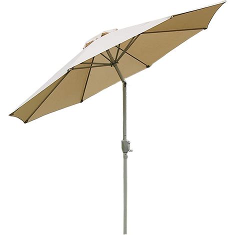 Ombrellone da giardino Ø 2,7m inclinabile poliestere/alluminio 5kg crema 040003876