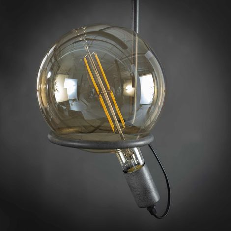 Ampoule globe 20 cm ambré LED filament lumière chaude (E27) (1/4)