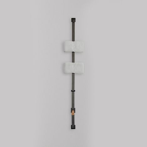 EVER TAPE STORAGE ORGANIZER FASCIA GRIGIA 2 BASKET DOUBLE 2 GANCI 1 PORTA ROTOLO FAGGIO GRIGIO/GRIGIO ML codice prod: EVTPK160CG (1/5)