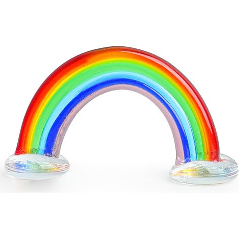 Dekorative Regenbogen-Glasskulptur – Farbenfrohe Ornamente fürs Wohnzimmer – Glaskreationen (1/5)