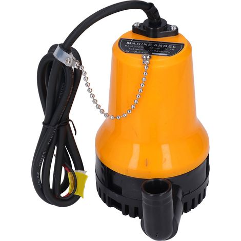 Pompe de cale submersible mini 70 L/min 5400 tr/min 45 W Hauteur de refoulement 4 m 12 V CC pour aquarium/bateau