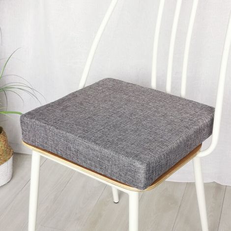 Cuscino per sedia - Morbido e soffice - Grigio - 45x45 cm - Design ergonomico per alleviare il dolore (1/2)