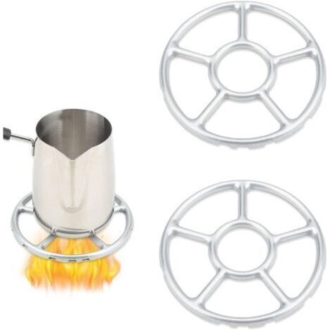 Lot de 2 (6.1in/15.5cm) réducteurs de gaz pour Plaque Réducteur de gaz Wok Rack Cuisinière à gaz Wok Rack Cuisinière à gaz Cuisinière à gaz Réservoir de gaz Cafetière Chaude Moka Coffee (1/4)