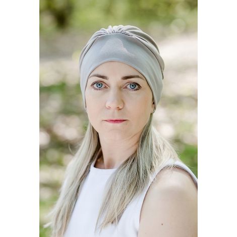 Jasmina Turban aus Bambus 230, plissiert, schlicht, für jede Frau (1/5)