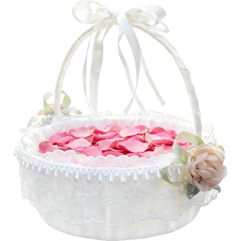 Paniers de fleurs pour mariage - Avec poignée pliable - Pour pique-nique, bébé, intérieur, cuisine, salle de bain, organisation, extérieur (1/5)