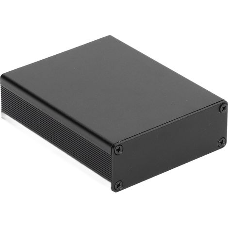 Boîtier de jonction électrique noir mat 24x64x80mm en alliage d'aluminium étanche (1/5)