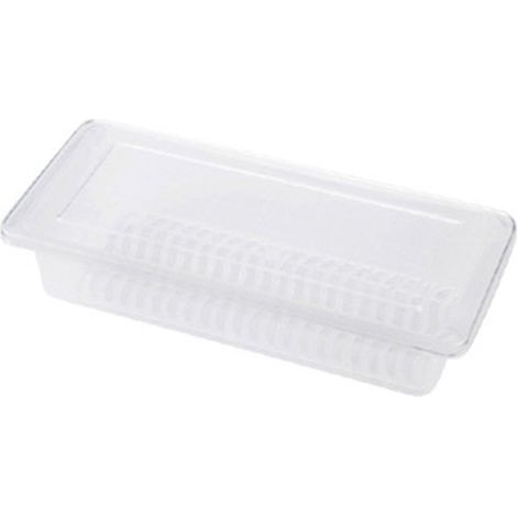 Boîte de Rangement Alimentaire Transparente PP Empilable avec Planche d'Égouttage pour Réfrigérateur (1/5)