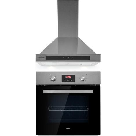 Kalahari Zelda ensemble four encastrable + hotte aspirante 68 l inox