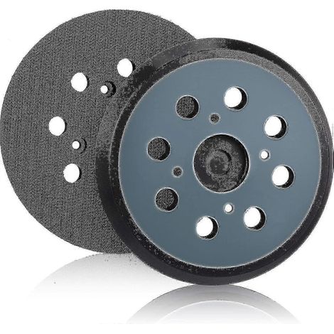Lot de 2 plateaux de ponçage de rechange pour ponceuse orbitale à 8 trous et fixation auto-agrippante de 125 mm (édition 0617) (1/4)