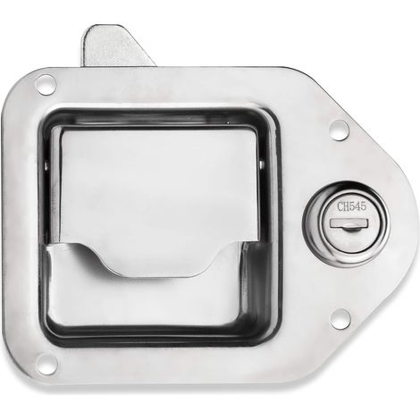 2er-Pack Werkzeugkasten-Verriegelung – aus hochwertigem Edelstahl – tropfenförmige Verriegelung für Werkzeugkasten, Wohnmobil-Griff und Anhänger (4 3/8 Zoll x (1/5)
