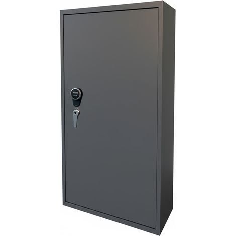 Armadio Blindato Portafucili 10 Posti In Acciaio Con Serratura Digitale E Chiave Fuciliera Tesoretto Tasca Porta Oggetti Cassaforte Sicura Grigio Scuro (1/3)