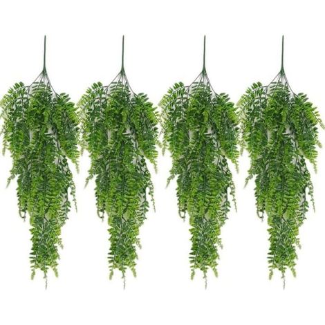 Bardusch-4pcs 80cm Artificielle Fougère de Boston Plante Grimpante Vigne Plante Suspendue Fougère Intérieure Extérieure Artificielle Vigne (1/4)