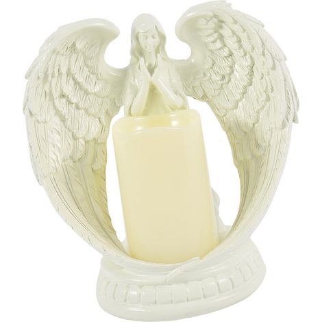 Figurine d'ange en prière, style rétro élégant, détails raffinés, statue d'ange décorative en résine durable pour fête, mariage ou bureau. (1/5)