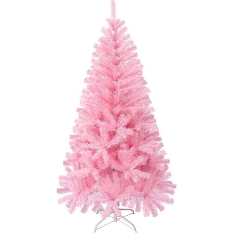 Sapin de Noël artificiel rose de 1,2 m avec support en métal, sapin de Noël non éclairé avec 300 branches, assemblage facile, pour décoration intérieure et extérieure,parfait pour Noël (1/5)