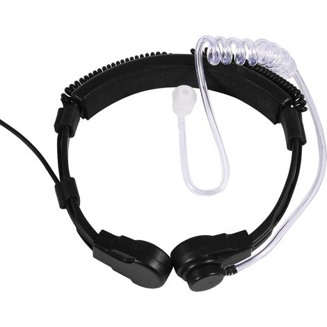 Micro-casque avec tube acoustique et bouton PTT pour talkie-walkie Baofeng UV5R (1/5)
