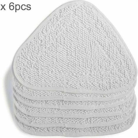 Housses de rechange 6 pièces pour nettoyeur à vapeur et balai spray 100, pack famille, blanc, compatible avec Vileda Steam (1/4)
