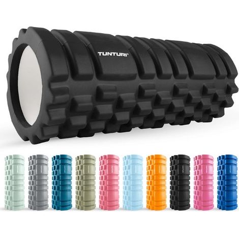 Rouleaux en mousse - Schuimroller - Yoga Grid Rouleaux en mousse - Massage Rouleaux en mousse -, pilates - 10x30 cm - Zwart, sport (1/5)