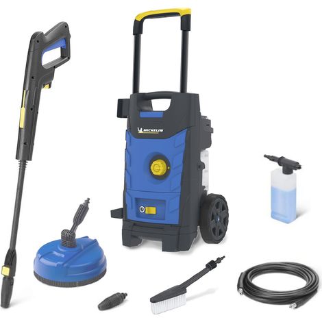 Michelin Hidrolimpiadora de Alta Presión MPX19ELP, para Coches y Exteriores del Hogar, con Limpiadora de Superficies y Cepillo Fijo (140 bar, 460 l/h, 1900 W) (1/4)