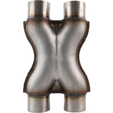 Silencieux d'échappement Crossover X Pipe avec DB Killer, réducteur de bruit, compatible 2.25"/2.5"/3.0-2.25, son sportif. (1/4)