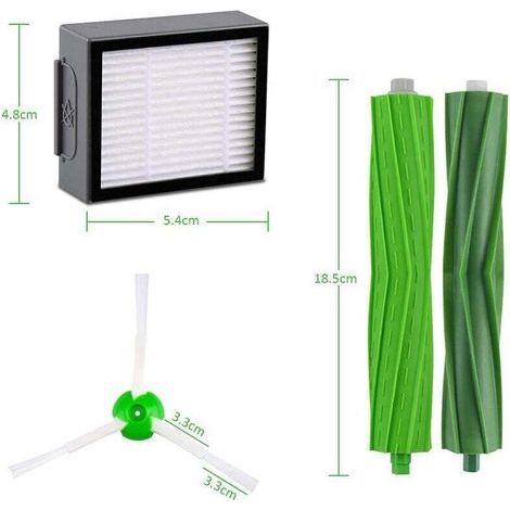 Pack de pièces détachées pour ROOMBA série i3、i4、i7、E5、E6、E7, filtres, brosses et rouleaux