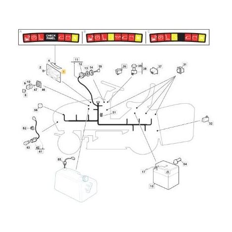 SCHEDA ELETTR. 8 LED C/FRIZ. TC (ISO) ORIGINALE STIGA - 125722441/0