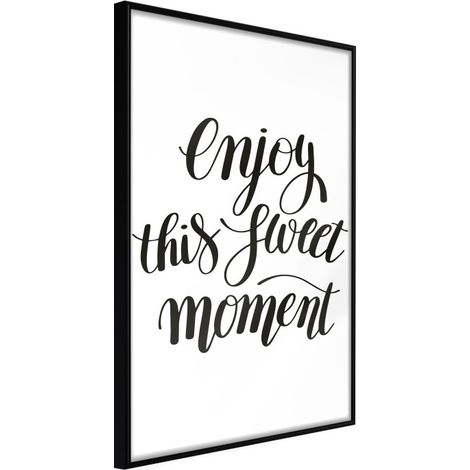Affiche Murale Encadrée "Moment" 40 x 60 cm Noir
