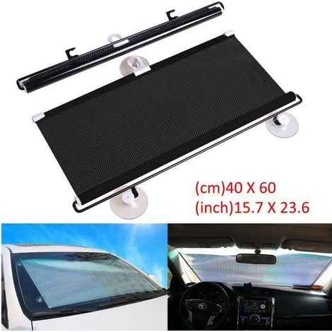 Pare-soleilPare soleil rétractable automatique pour voiturerideau télescopique pour fenêtre latérale - Type Black (1/4)