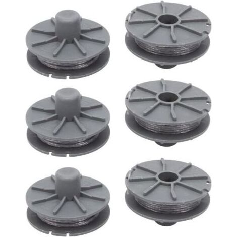 5307-20 Bobine de fil de rechange 6 Pièces pour Gardena Coupe-bordure - Diamètre : 1,6 mm - 6,1 m - Pour type 9805, 9806, 9807, 9808, 9809, 9827, 8846, 8847, 8848, 9870, 9872, 9874 (1/5)