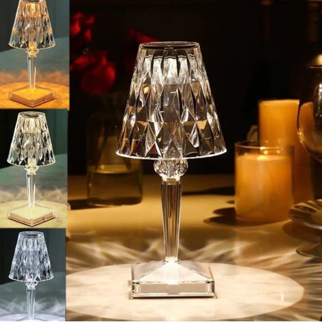 Lampada da tavolo USB, luce decorativa in acrilico, adatta per bar, camere da letto, comodini, tavolini da caffè, lampade da tavolo a LED e luci notturne da regalo. (1/5)