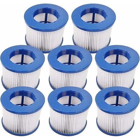 8er-Pack Infinite Schraubfilterkartuschen für Whirlpools, Schraubfilter für Whirlpools, 75 x 100 mm Filter, Whirlpoolfilter für Lumix Schraubfilter, Filterkartusche für Clever Spa, Filter für FL31220 (1/5)