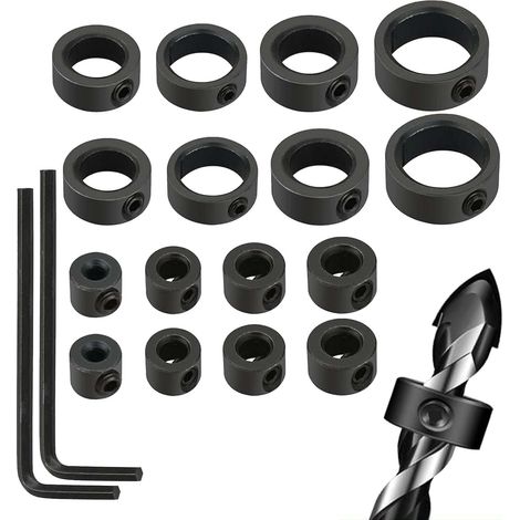 Guides de menuiserie en bois - Outil de localisation d'angle de menuiserie - Kit de gabarit de poche de 15 degrés pour le travail du bois - Fixation de trou incliné de 3 à 16 mm - Forets de (1/5)