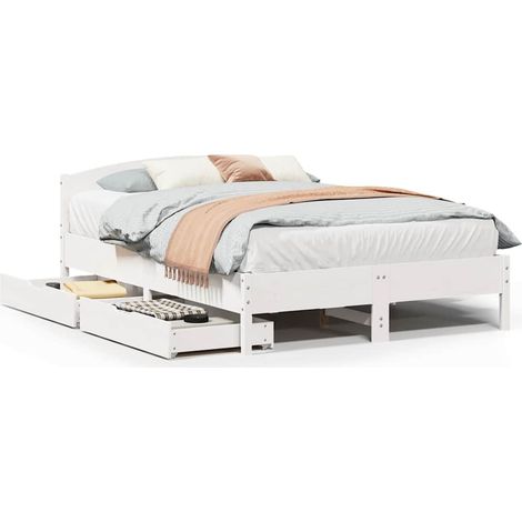 Maison Exclusive - Letto senza Materasso Bianco 120x190 cm Legno Massello di Pino