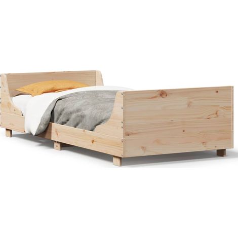 Maison Exclusive - Massivholzbett ohne Matratze 90x200 Kiefernhol