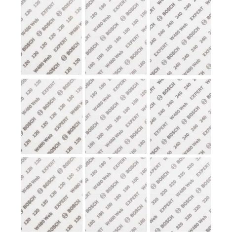 Papel de lija Bosch expert w480 flexible resistente 9 piezas