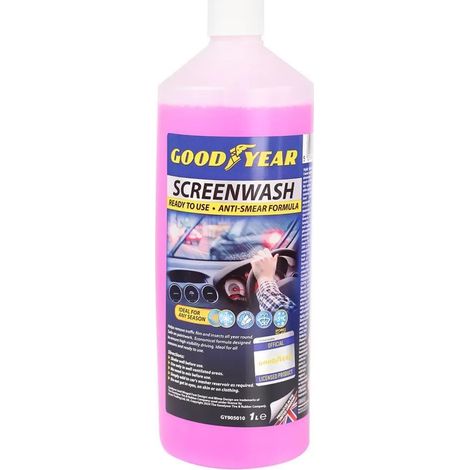 Goodyear Car Anti Smear Screenwash Wash Soap Cleaning Clearer Spray 1L