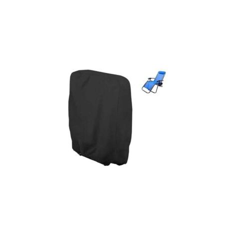 Telo di copertura pieghevole per sdraio, realizzato in tessuto Oxford antivento, resistente ai raggi UV e impermeabile, per sdraio da giardino (nero) - Crezuo