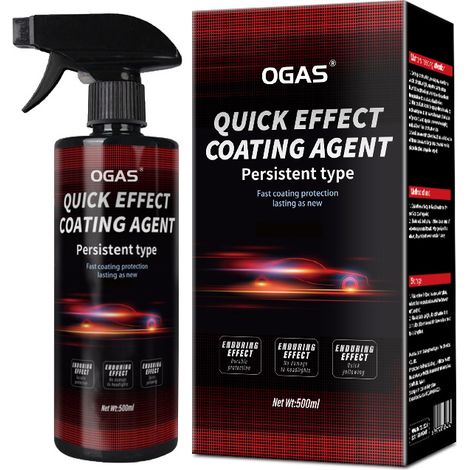 Agent de nano-revêtement automobile OGAS, rehausseur de cristaux pour peinture automobile, éclaircissant, détachant, hydrofuge, imperméabilisant à action rapide, 500 ml