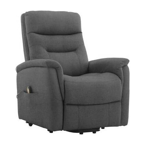 POLTRONA RECLINER SOFT DUE MOTORI TESSUTO GRIGIO