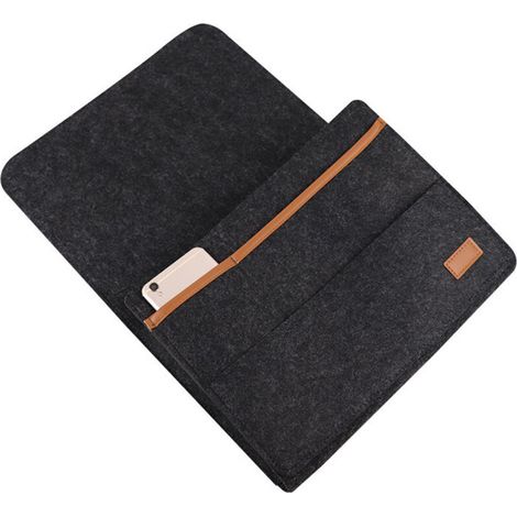 Lntyq Sac de Rangement de Chevet, Lit Organisateur de Poche Bien Rangé pour Téléphone, Télécommande, Magazine, Lunettes, Livre, Pad(Noir) (1/4)