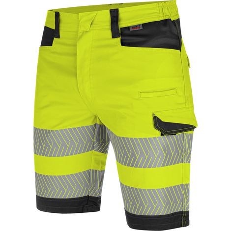 Bermuda de travail haute-visibilité fluo jaune/anthracite Würth MODYF 44 (1/5)