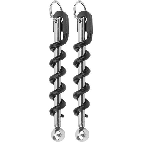 Lot de 2 ouvre-bouteilles portables en acier inoxydable noir pour vin et bière, tire-bouchon, accessoires de cuisine (1/5)