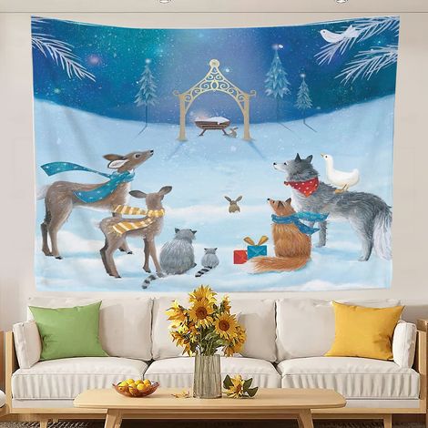 Tapisseries murales vintage pour la décoration de la chambre à coucher 100x75cm (1/5)