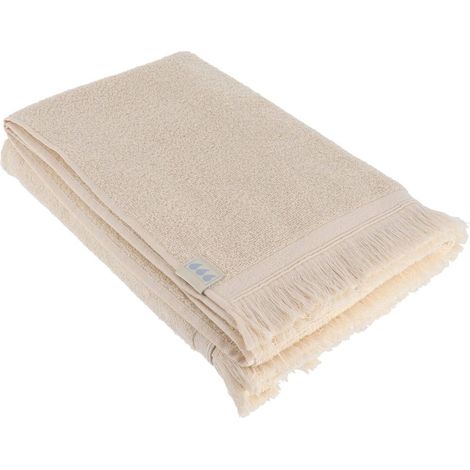 Telo da bagno 70x130 cm 100% cotone con frange - naturale - Tendance