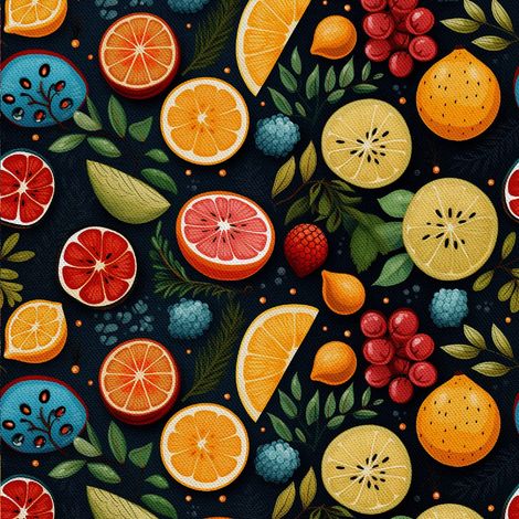 Tela decorativa para exteriores Oxford - Motivo frutal  DX6797 (1/5)