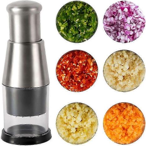 Presse-ail manuelle de cuisine, hachoir à oignons, coupe-légumes, outil de découpe - jv [jkw] (1/5)