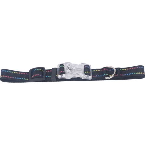Verstellbares, leuchtendes Hundehalsband mit 3 Leuchtmodi, ideal für Nachtspaziergänge, Größe M. (1/5)