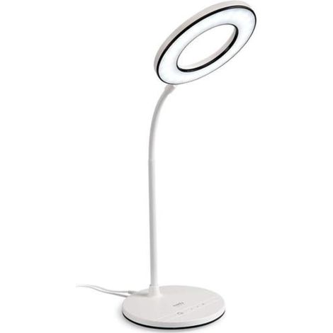 Lampe de table LED. Lampe de table élégante, 3 modes de couleur, lampe de bureau à intensité variable avec adaptateur, tactile, orientable à 360°. (1/4)